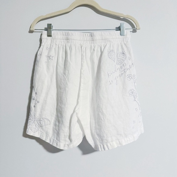 Johnny Was - White Embroidered High Waisted Shorts - Picture 4 of 6